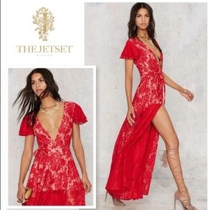NWT The Jetset Diaries Piazza Maxi Dress in Ruby